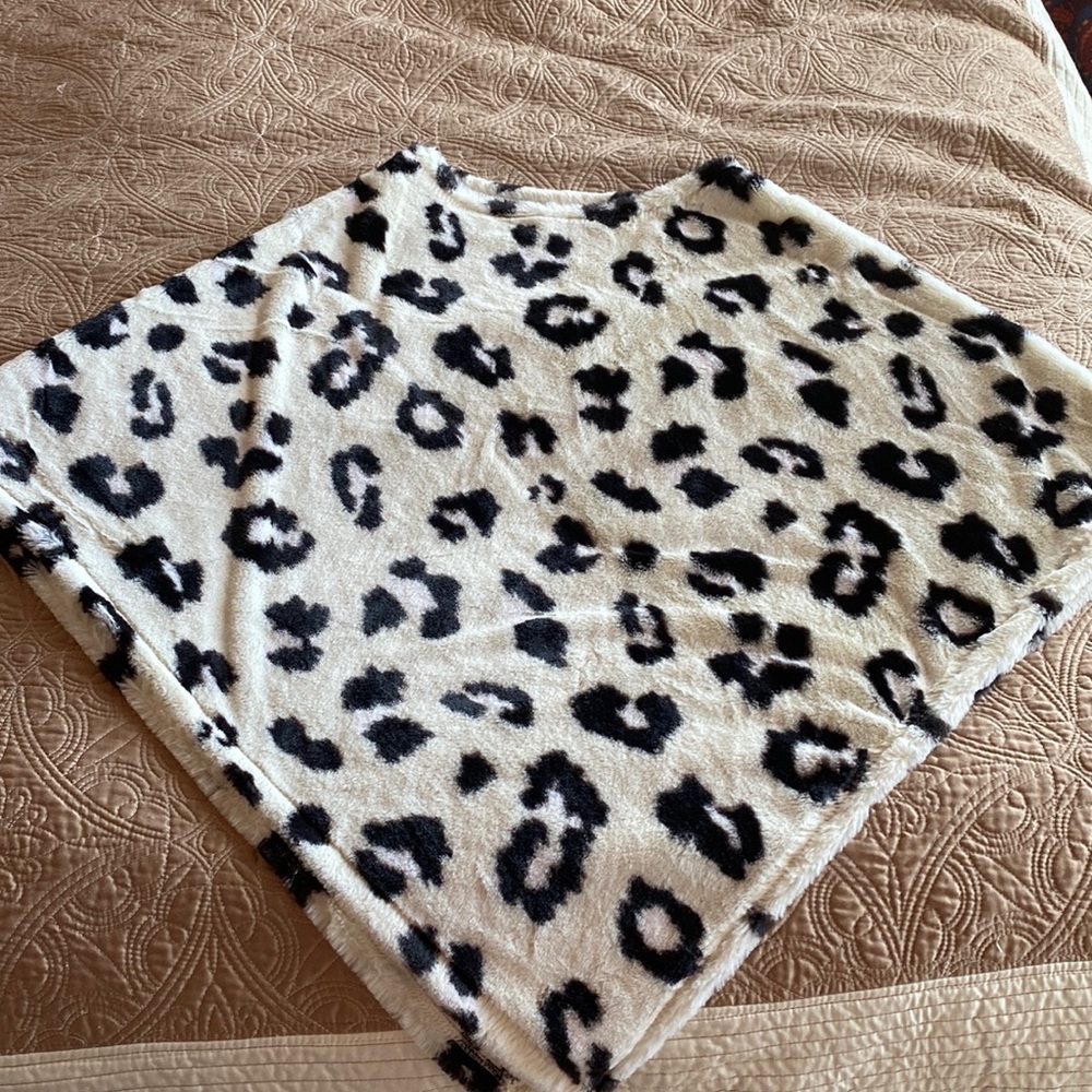Super super soft animal print poncho